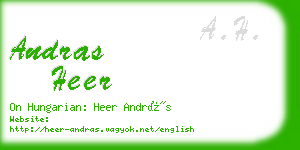 andras heer business card